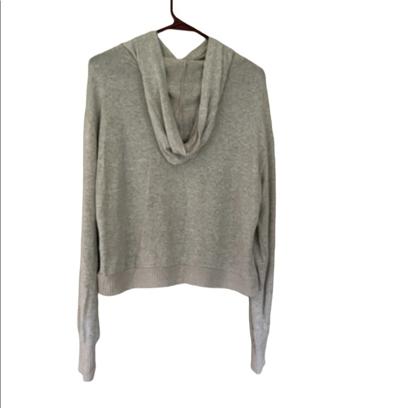 Poof Cotton Blend Cream Hoodie Sweater Size M - Picture 9 of 10